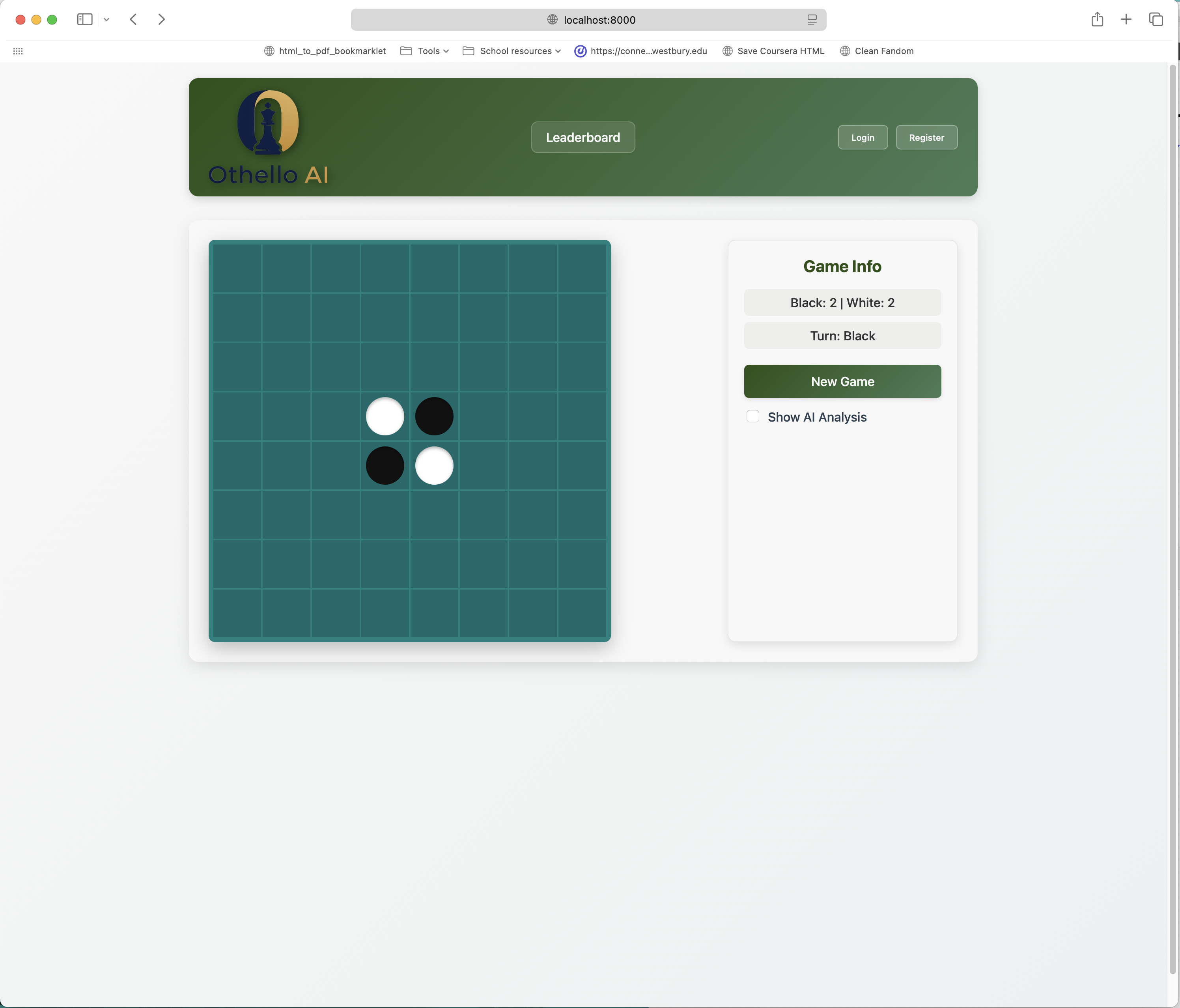 Screenshot of the main game screen